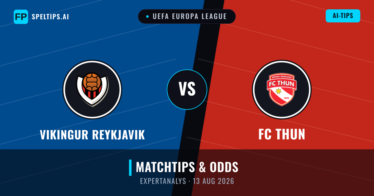 Vikingur Reykjavik vs FC Thun — matchtips och förhandstitt