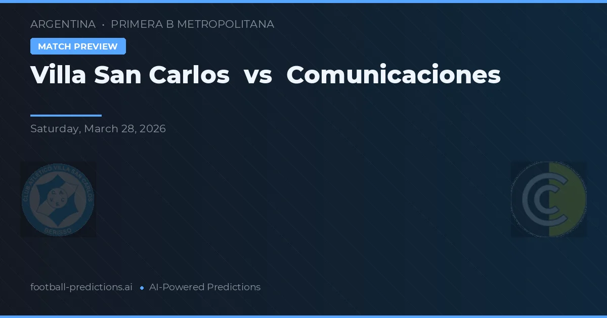 Villa San Carlos vs Comunicaciones — matchtips och förhandstitt