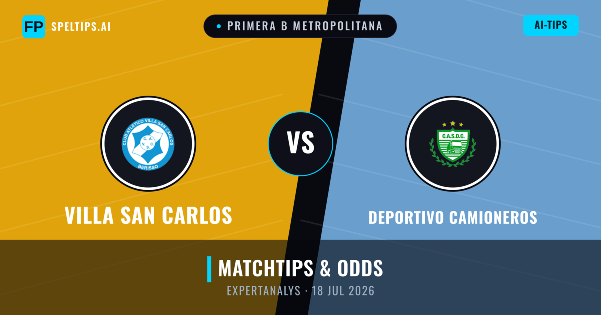 Villa San Carlos vs Deportivo Camioneros — matchtips och förhandstitt