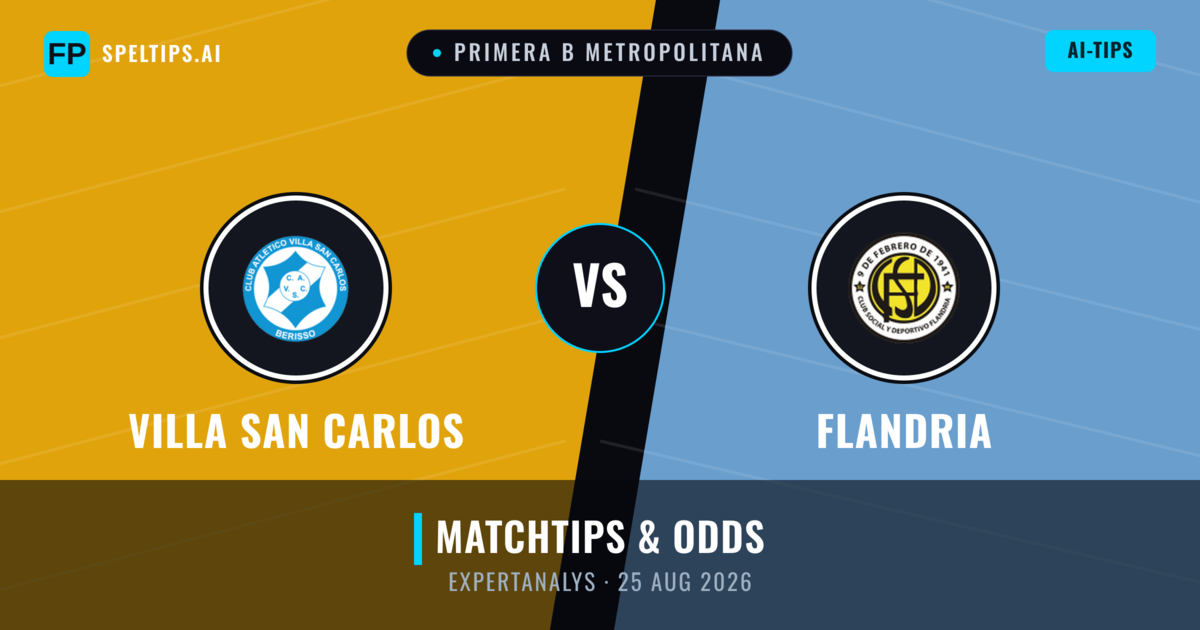 Villa San Carlos vs Flandria — matchtips och förhandstitt