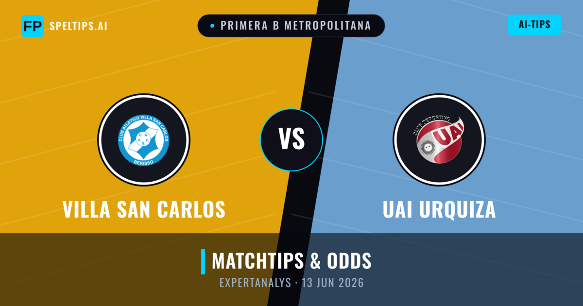 Villa San Carlos vs UAI Urquiza — matchtips och förhandstitt