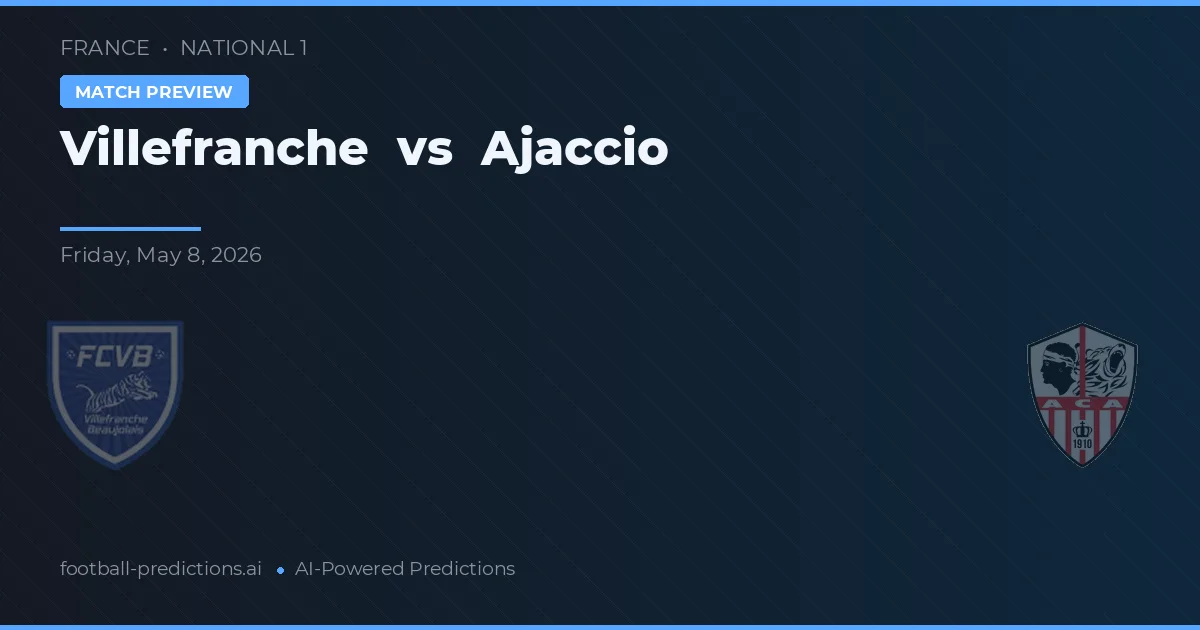 Villefranche vs Ajaccio — matchtips och förhandstitt