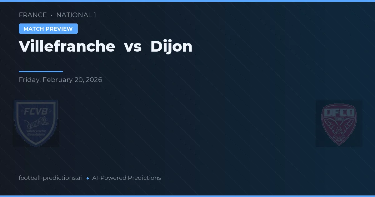Villefranche vs Dijon — matchtips och förhandstitt