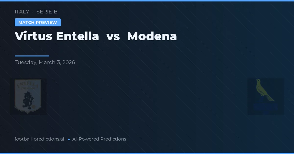 Virtus Entella vs Modena — matchtips och förhandstitt