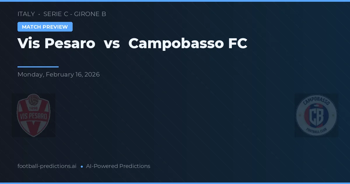 Vis Pesaro vs Campobasso FC — matchtips och förhandstitt