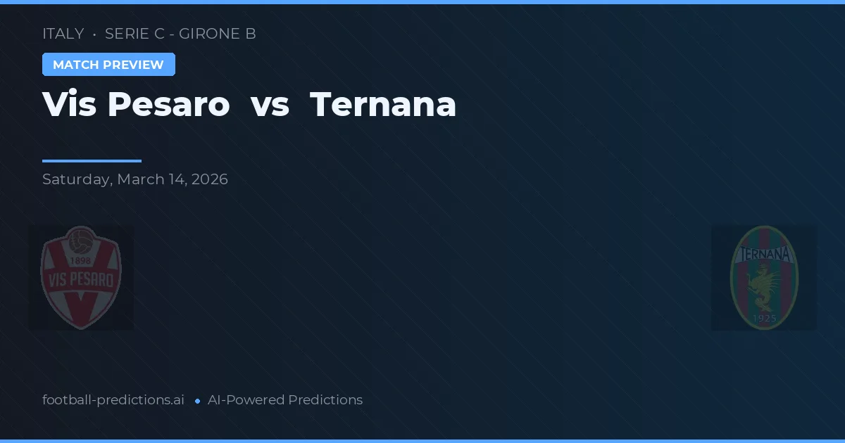 Vis Pesaro vs Ternana — matchtips och förhandstitt