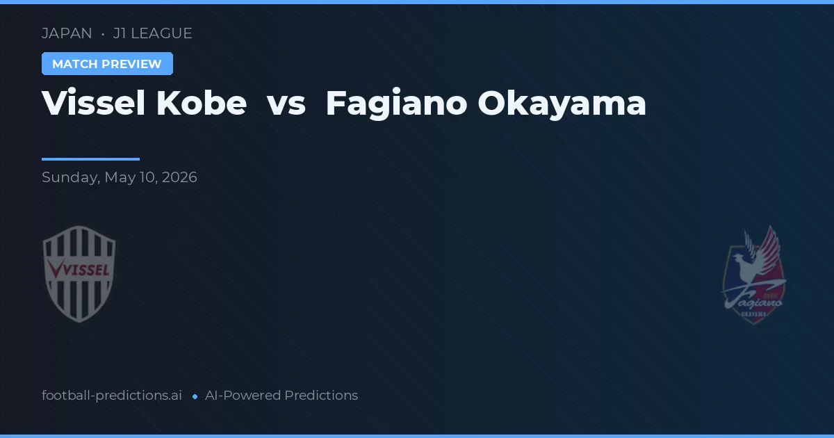 Vissel Kobe vs Fagiano Okayama — matchtips och förhandstitt
