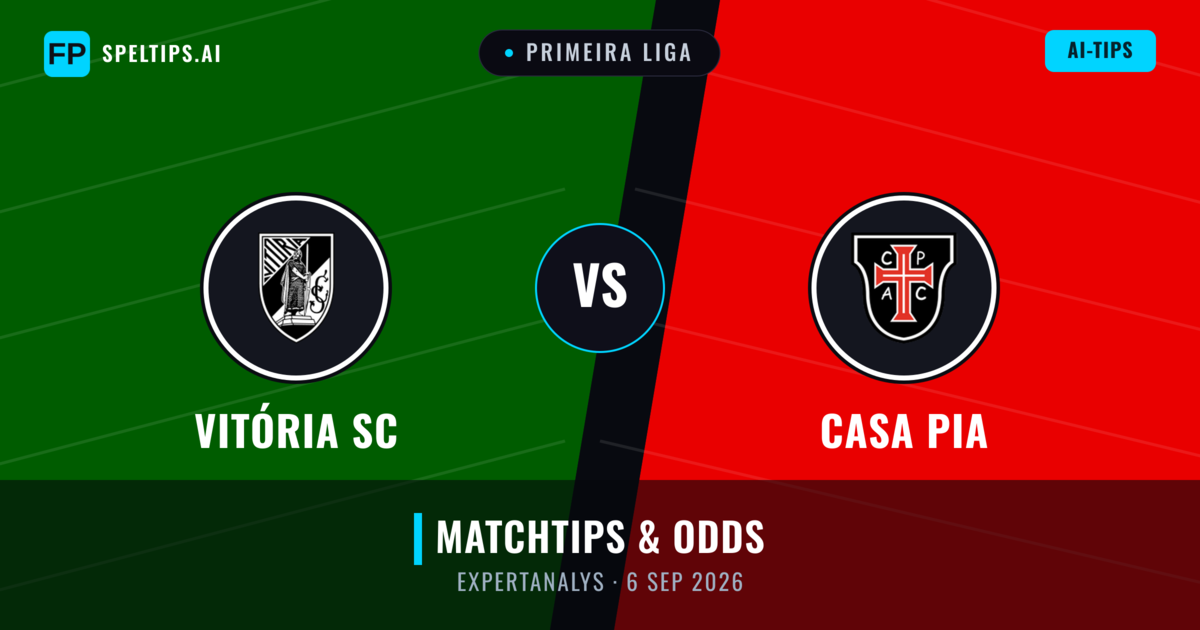 Vitória SC vs Casa Pia — matchtips och förhandstitt