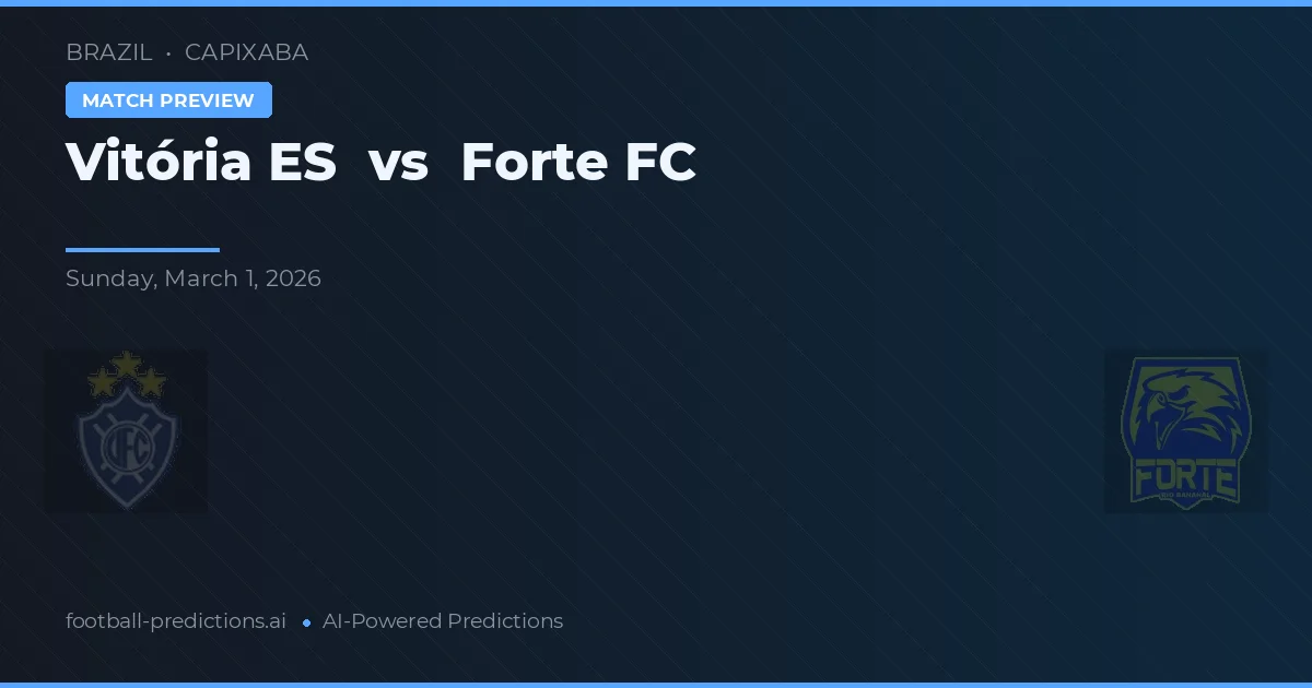 Vitória ES vs Forte FC — matchtips och förhandstitt