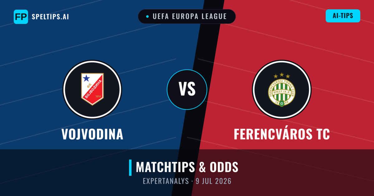 Vojvodina vs Ferencváros TC — matchtips och förhandstitt