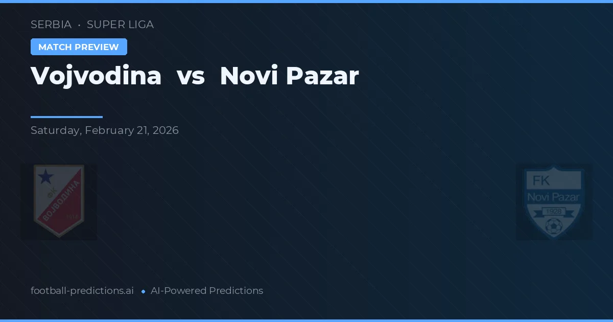 Vojvodina vs Novi Pazar — matchtips och förhandstitt
