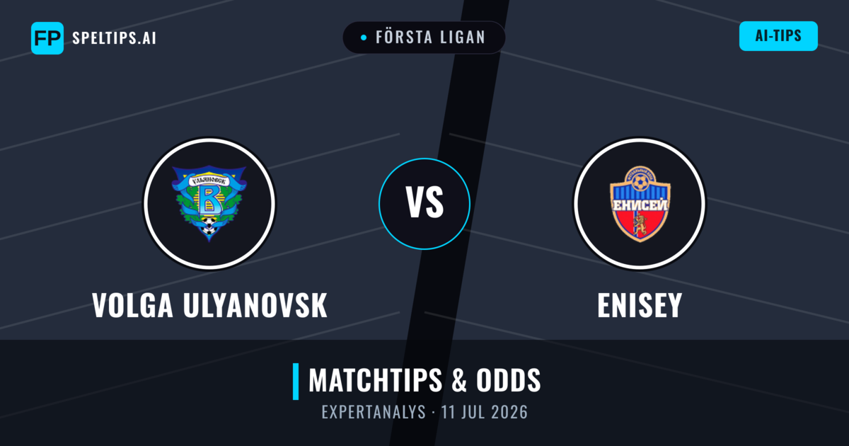 Volga Ulyanovsk vs Enisey — matchtips och förhandstitt