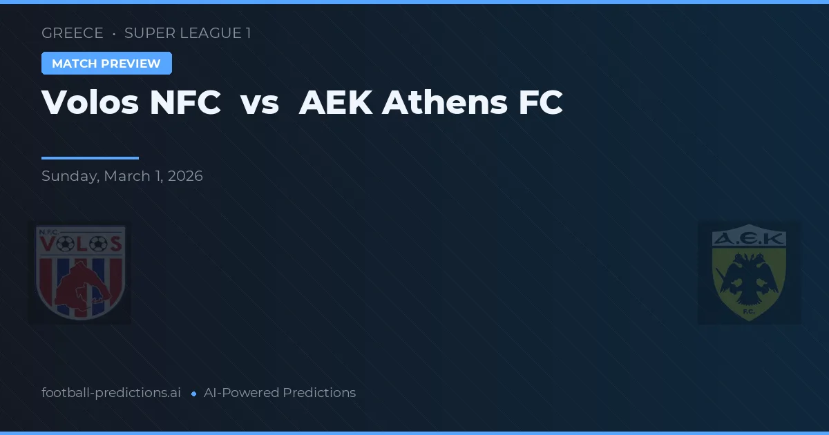 Volos NFC vs AEK Aten — matchtips och förhandstitt