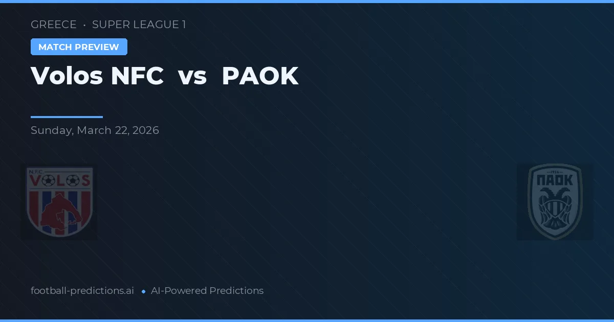 Volos NFC vs PAOK — matchtips och förhandstitt