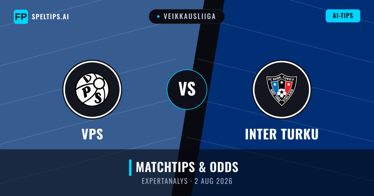 VPS vs Inter Turku — matchtips och förhandstitt