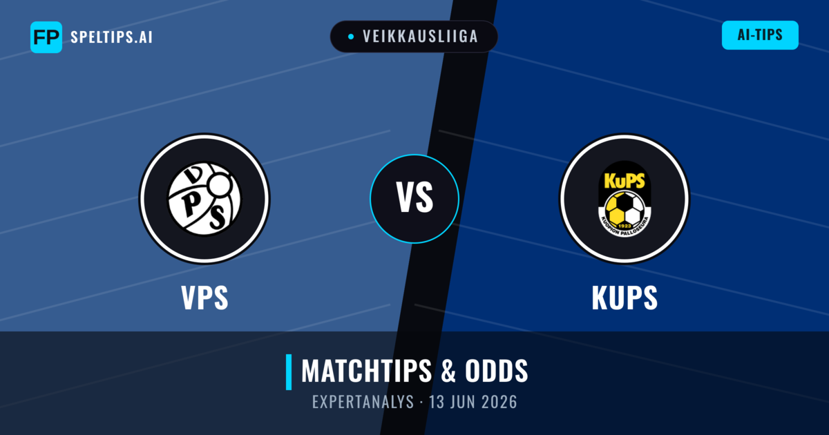 VPS vs KuPS — matchtips och förhandstitt