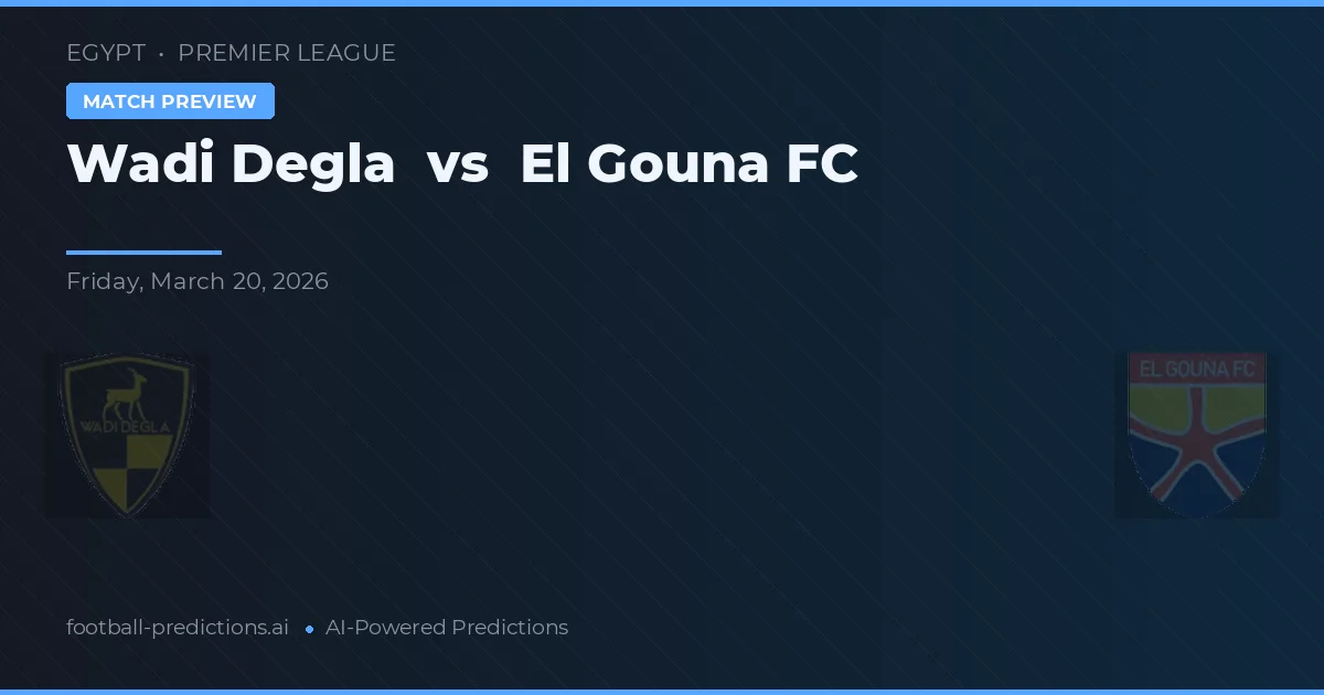 Wadi Degla vs El Gouna FC — matchtips och förhandstitt
