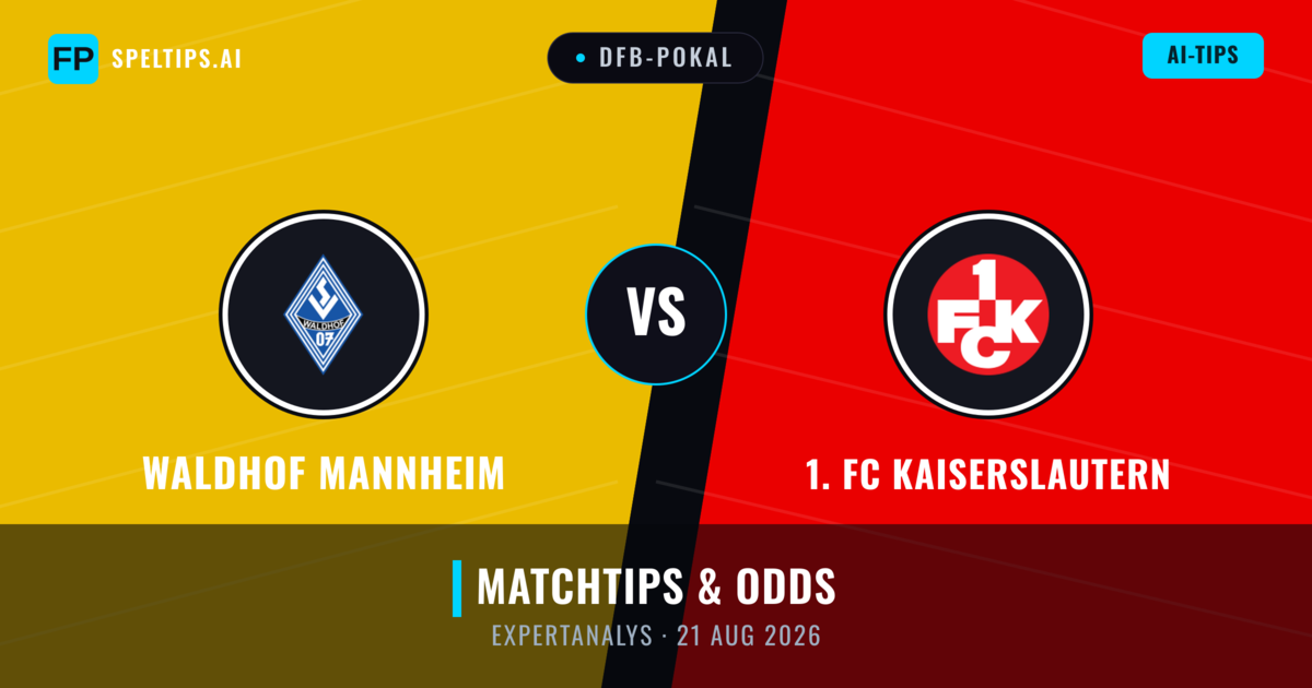 Waldhof Mannheim vs 1. FC Kaiserslautern — matchtips och förhandstitt