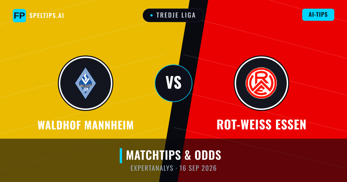 Waldhof Mannheim vs Rot-Weiß Essen — matchtips och förhandstitt