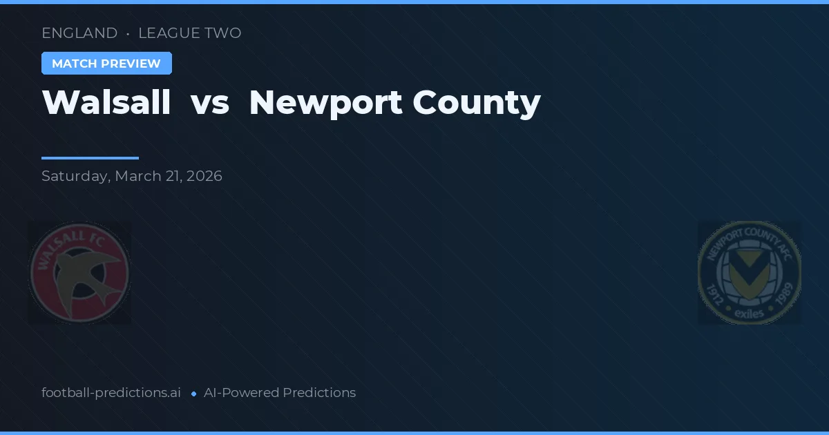 Walsall vs Newport County — matchtips och förhandstitt