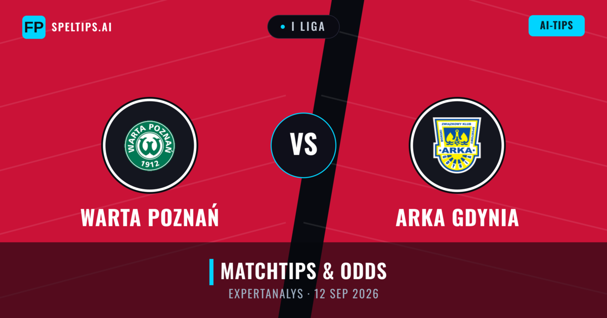 Warta Poznań vs Arka Gdynia — matchtips och förhandstitt