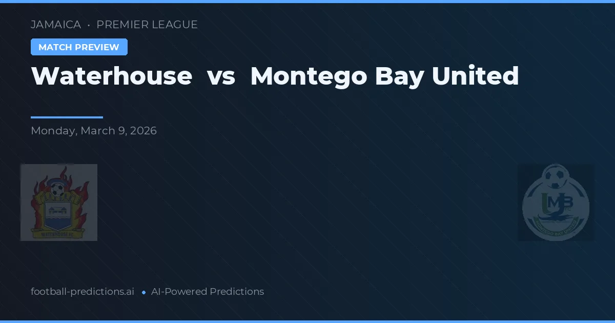 Waterhouse vs Montego Bay United — matchtips och förhandstitt