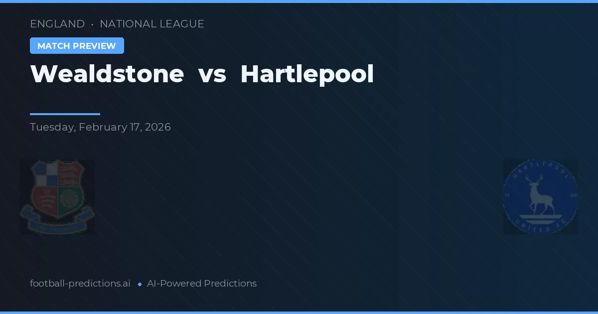 Wealdstone vs Hartlepool — matchtips och förhandstitt