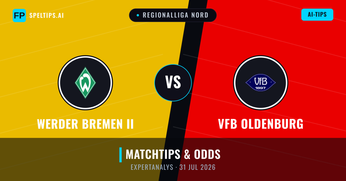 Werder Bremen II vs VfB Oldenburg — matchtips och förhandstitt