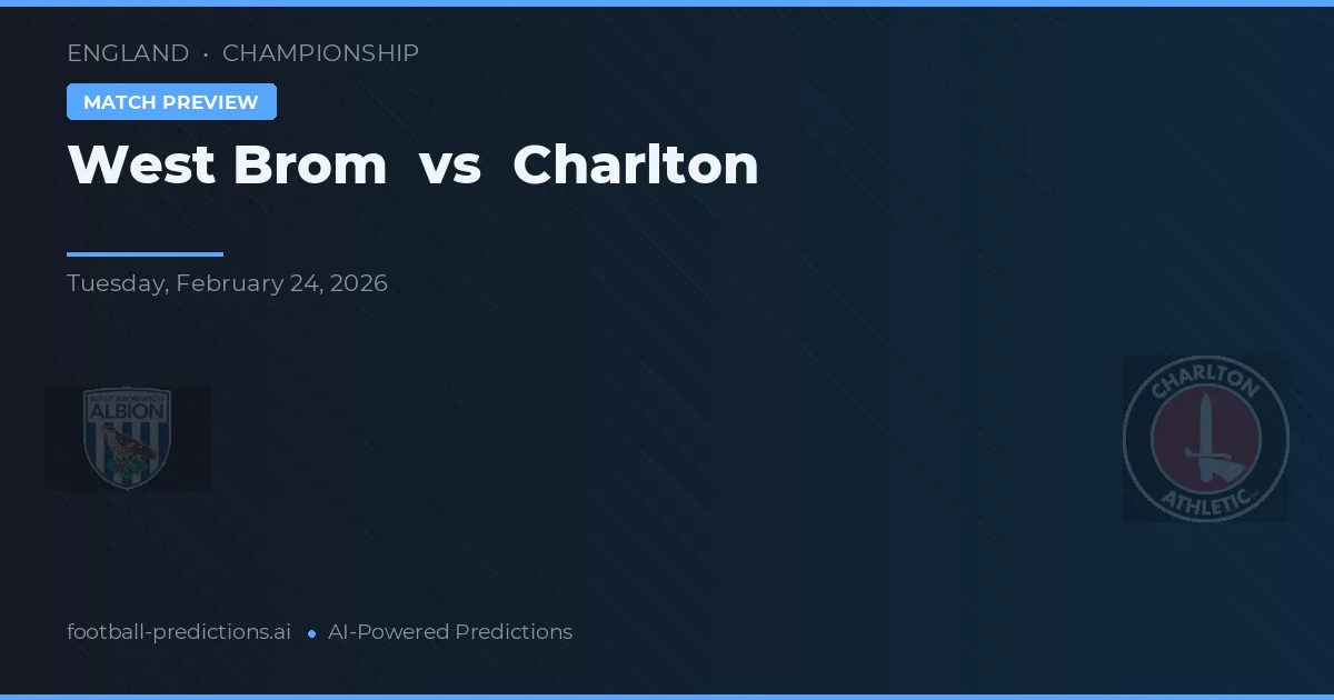 West Brom vs Charlton — matchtips och förhandstitt