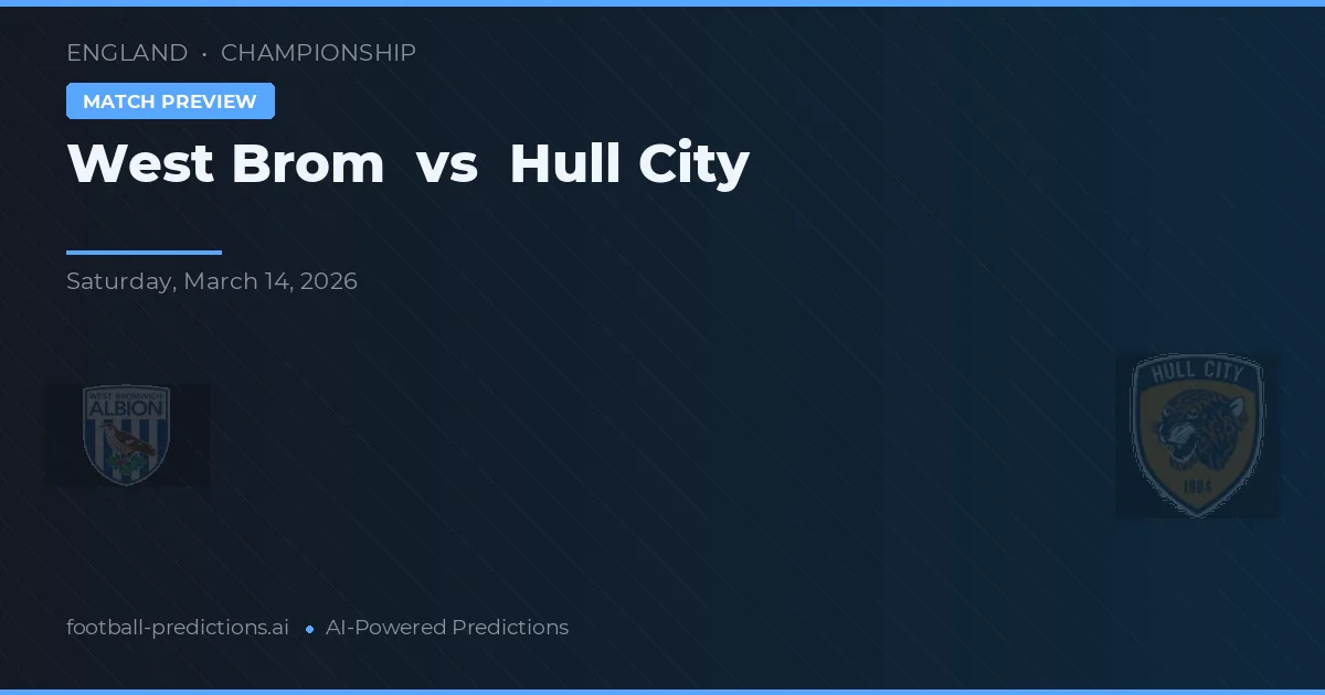 West Brom vs Hull City — matchtips och förhandstitt