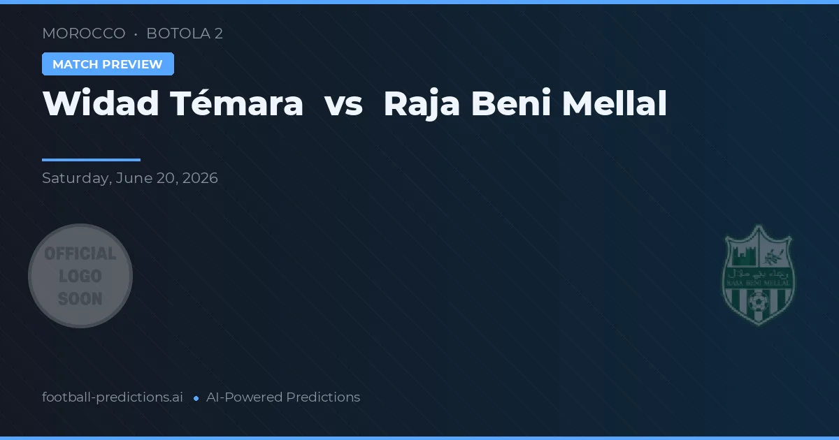 Widad Témara vs Raja Beni Mellal — matchtips och förhandstitt