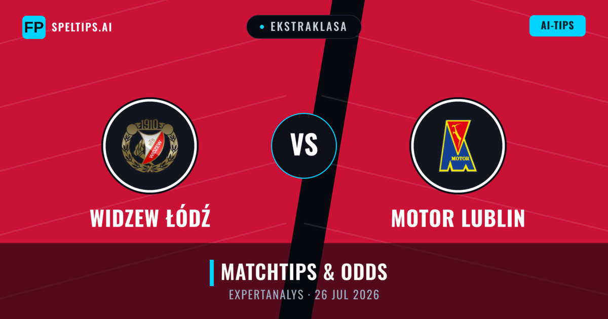 Widzew Łódź vs Motor Lublin — matchtips och förhandstitt