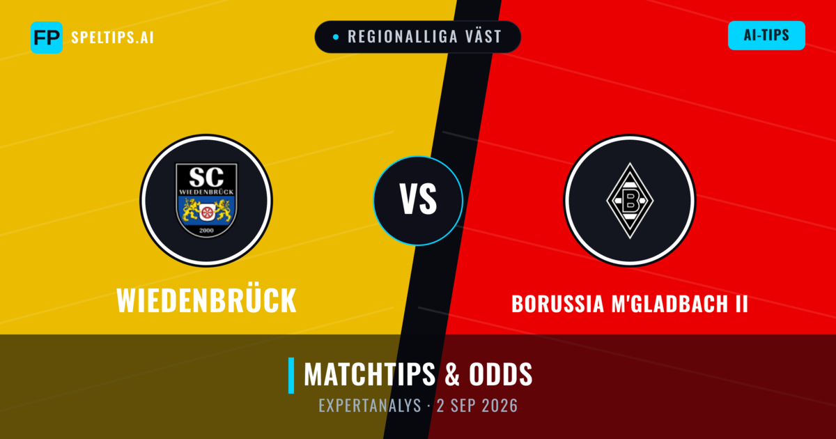 Wiedenbrück vs Borussia M'gladbach II — matchtips och förhandstitt