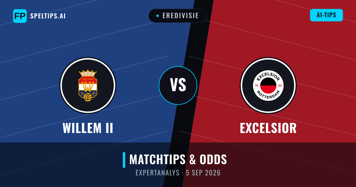 Willem II vs Excelsior — matchtips och förhandstitt