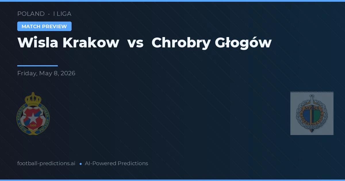 Wisła Kraków vs Chrobry Głogów — matchtips och förhandstitt