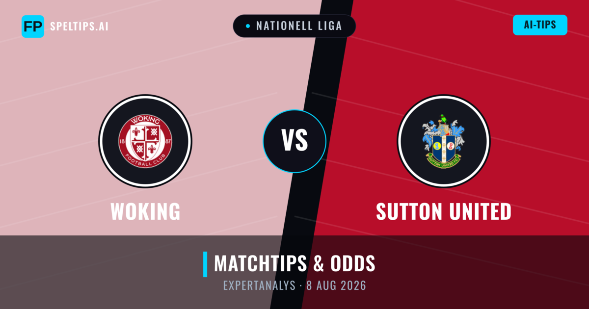 Woking vs Sutton United — matchtips och förhandstitt