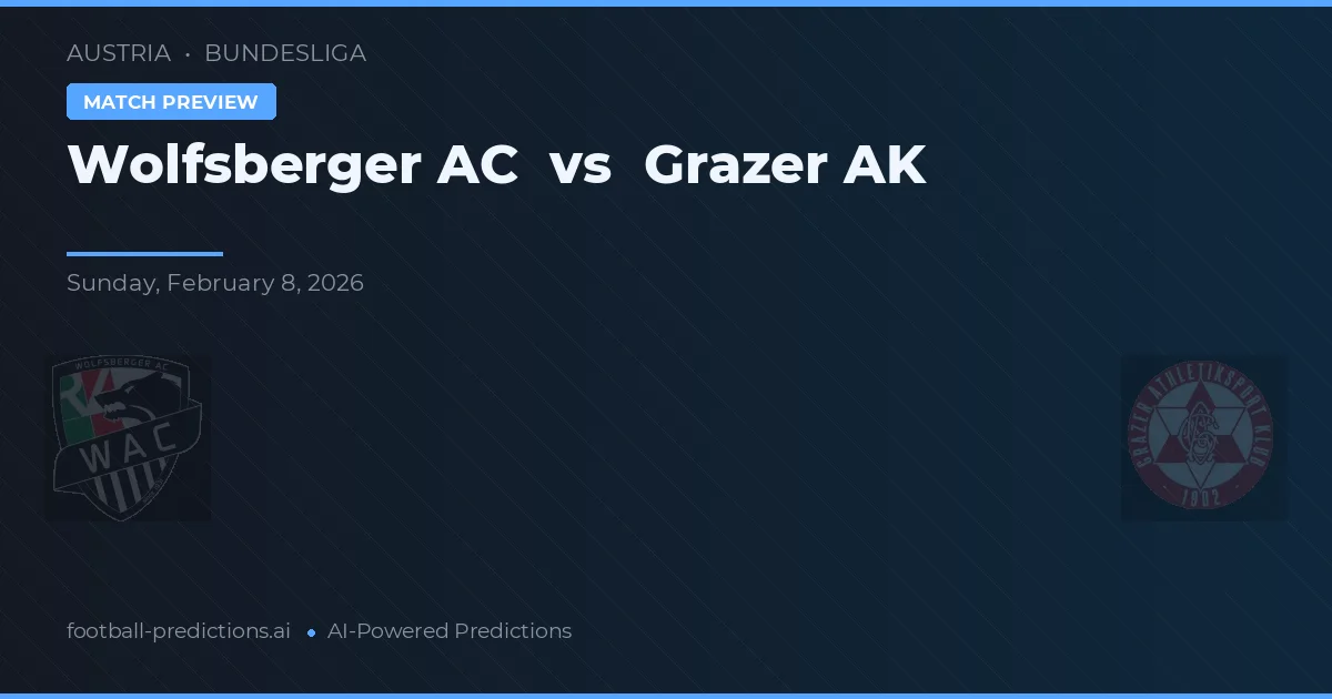 Wolfsberger AC vs Grazer AK — matchtips och förhandstitt