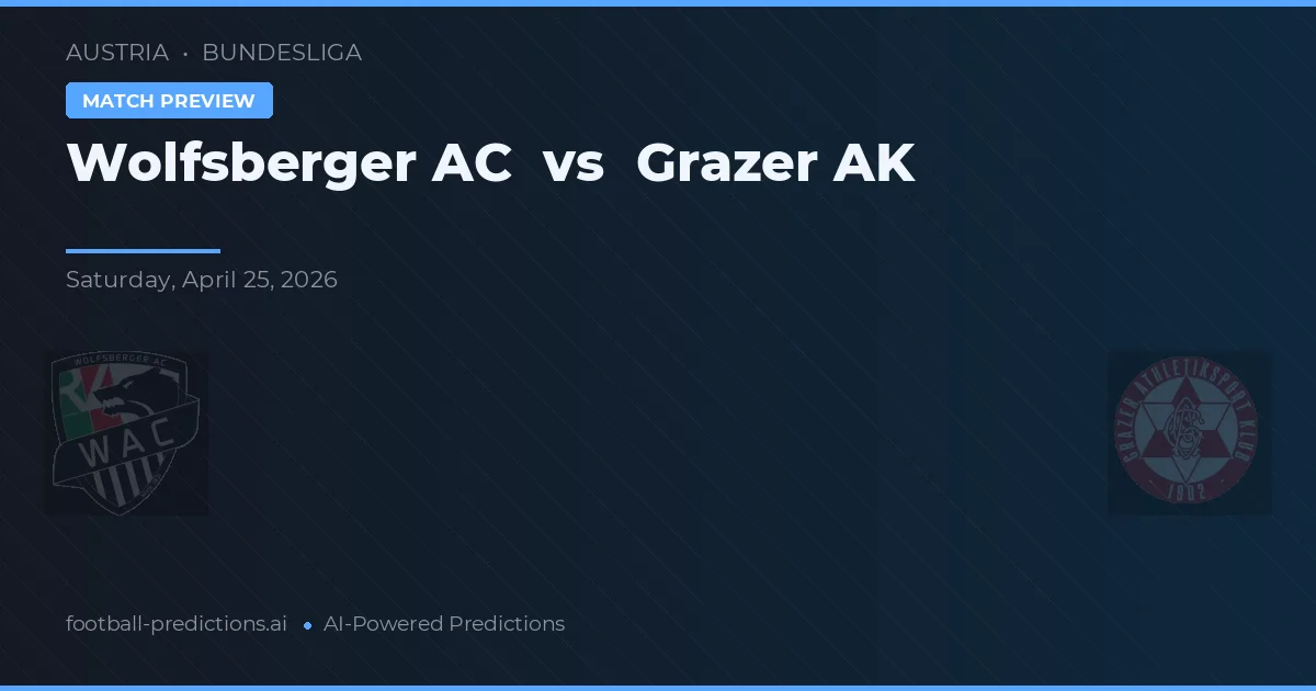 Wolfsberger AC vs Grazer AK — matchtips och förhandstitt