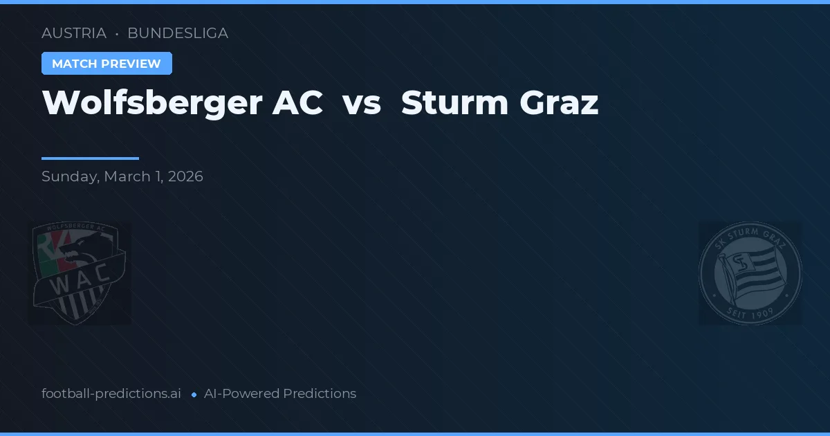 Wolfsberger AC vs Sturm Graz — matchtips och förhandstitt