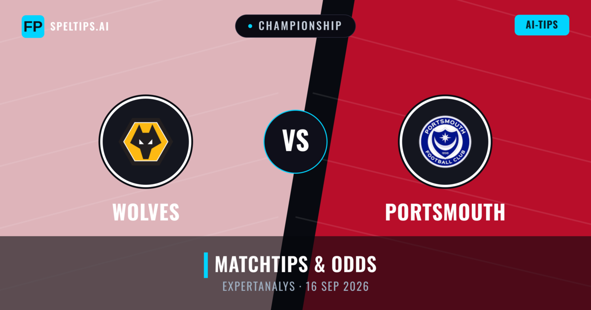 Wolves vs Portsmouth — matchtips och förhandstitt