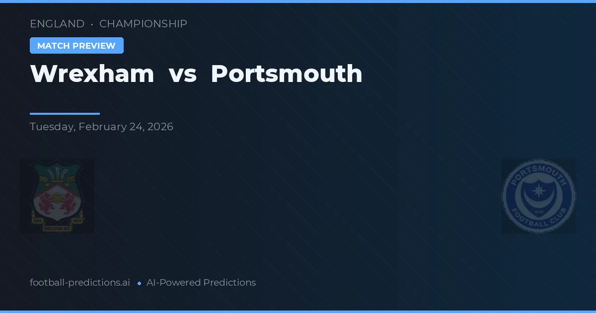 Wrexham vs Portsmouth — matchtips och förhandstitt