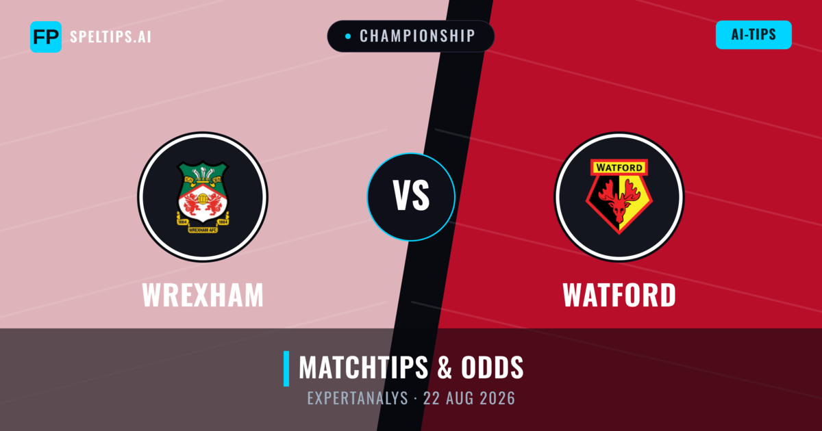Wrexham vs Watford — matchtips och förhandstitt