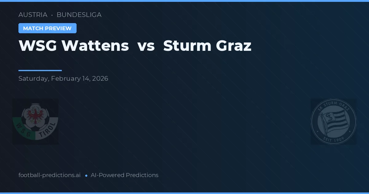 WSG Wattens vs Sturm Graz — matchtips och förhandstitt
