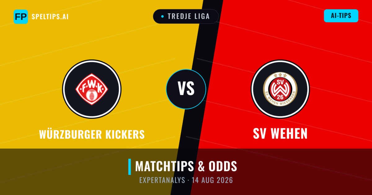 Würzburger Kickers vs SV Wehen — matchtips och förhandstitt