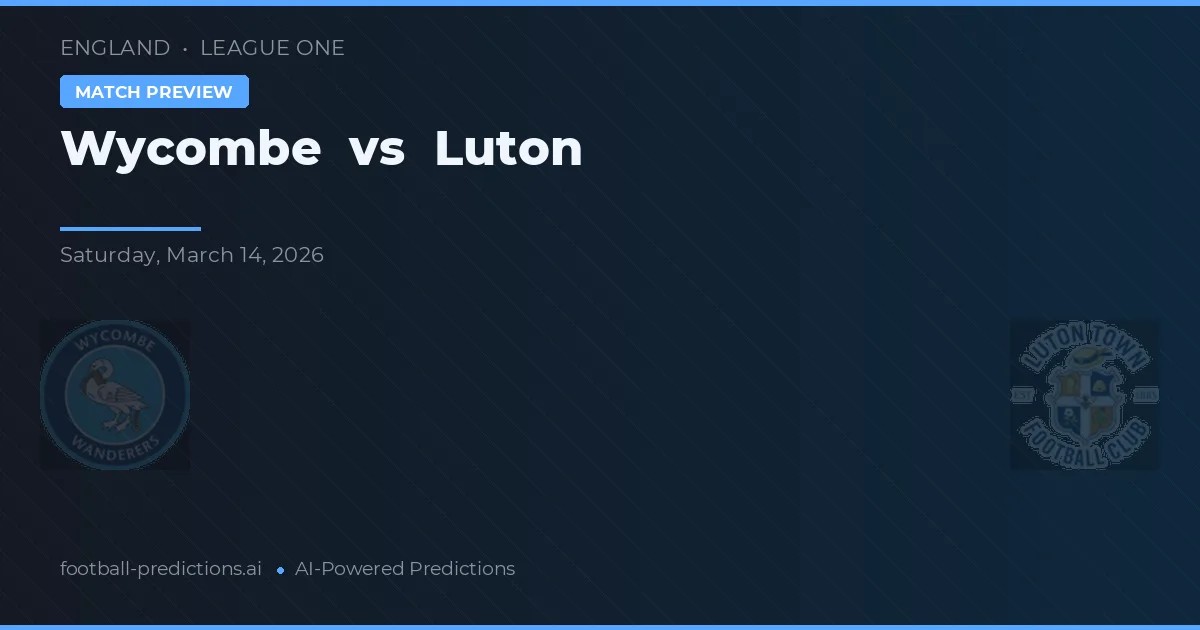 Wycombe vs Luton — matchtips och förhandstitt
