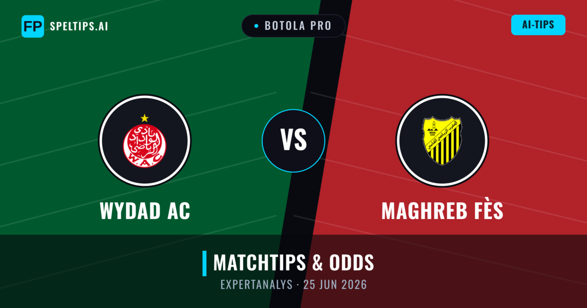 Wydad AC vs Maghreb Fès — matchtips och förhandstitt