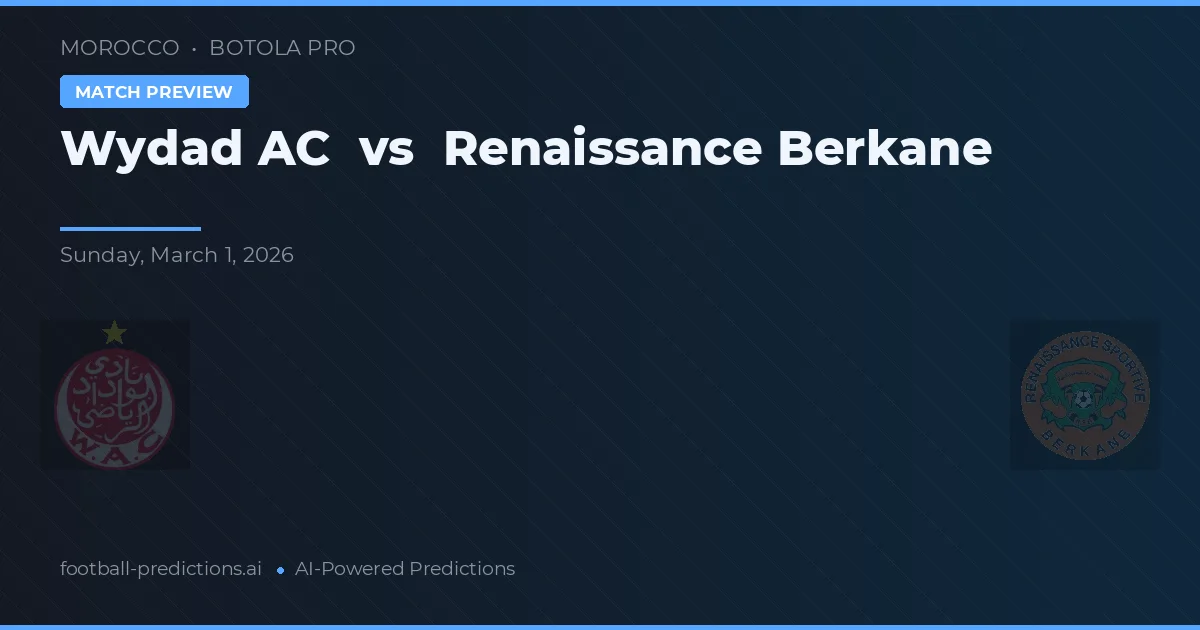 Wydad AC vs Renaissance Berkane — matchtips och förhandstitt