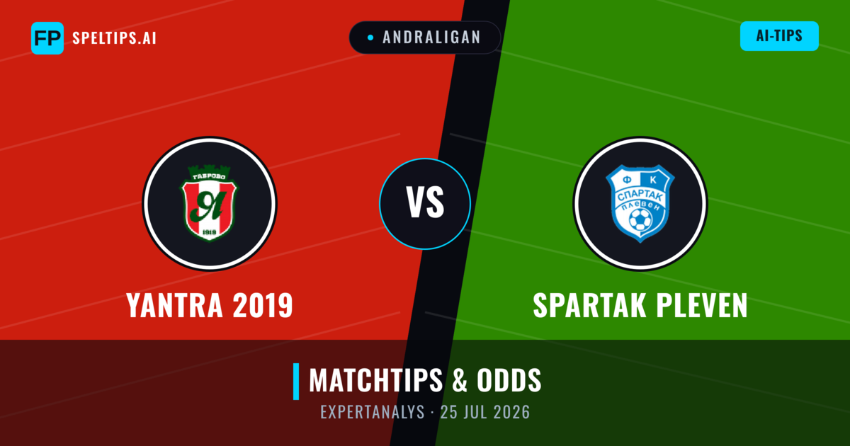 Yantra 2019 vs Spartak Pleven — matchtips och förhandstitt