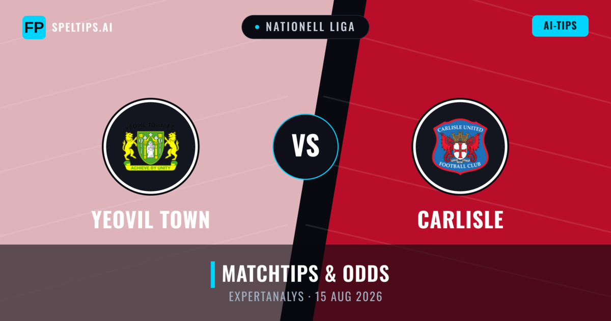 Yeovil Town vs Carlisle — matchtips och förhandstitt