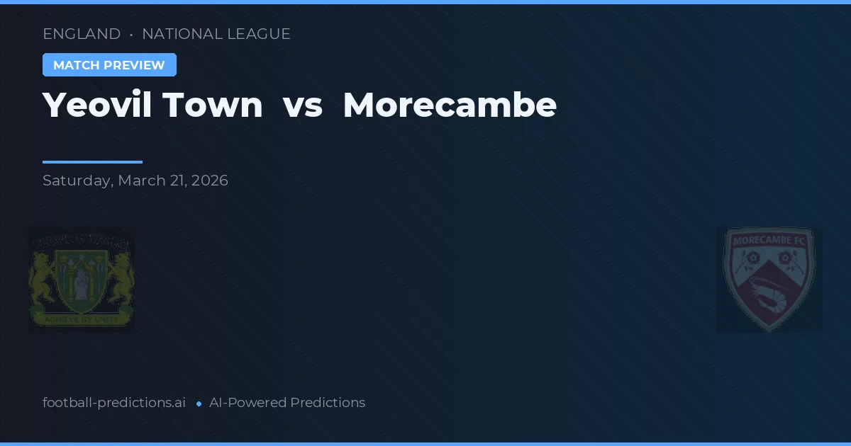Yeovil Town vs Morecambe — matchtips och förhandstitt